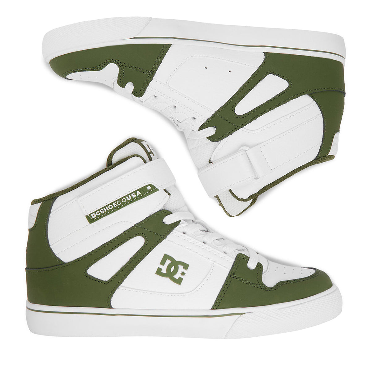 DC Shoes Сникърси EO-PURE HI TOP EV BOYS DC01795301 Бял