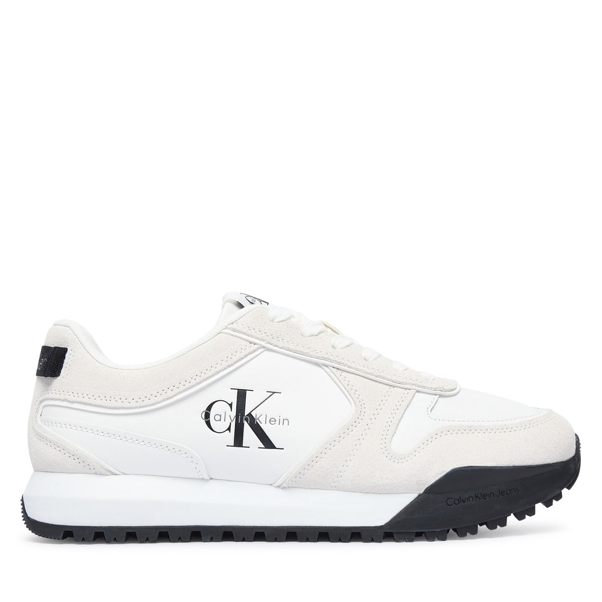 Calvin Klein Сникърси Toothy Runner Irregular Lines YM0YM01461 Кремав