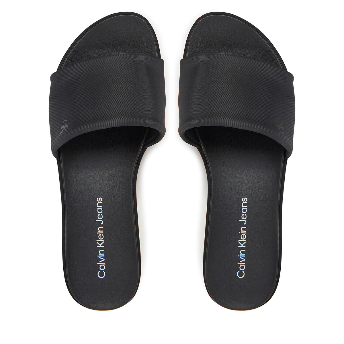 Calvin Klein Jeans Чехли Flatform Sandal Slide In Nylon YW0YW01791 Черен