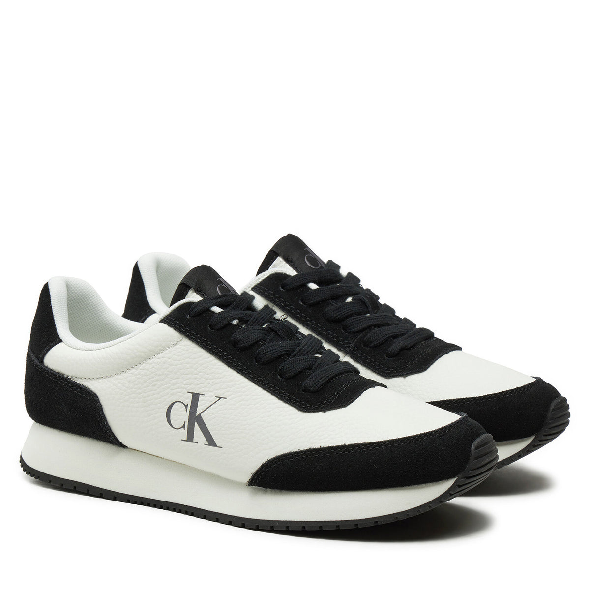 Calvin Klein Jeans Сникърси Runner Laceup Low Mix Mg YW0YW01798 Бял