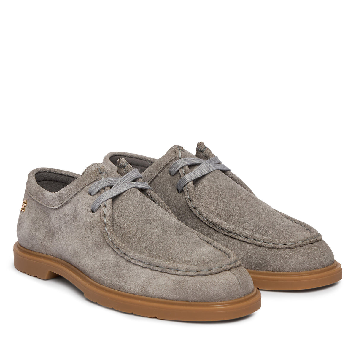 Tommy Hilfiger Обувки Lightweight Suede Apron Toe FW0FW09262 Сив