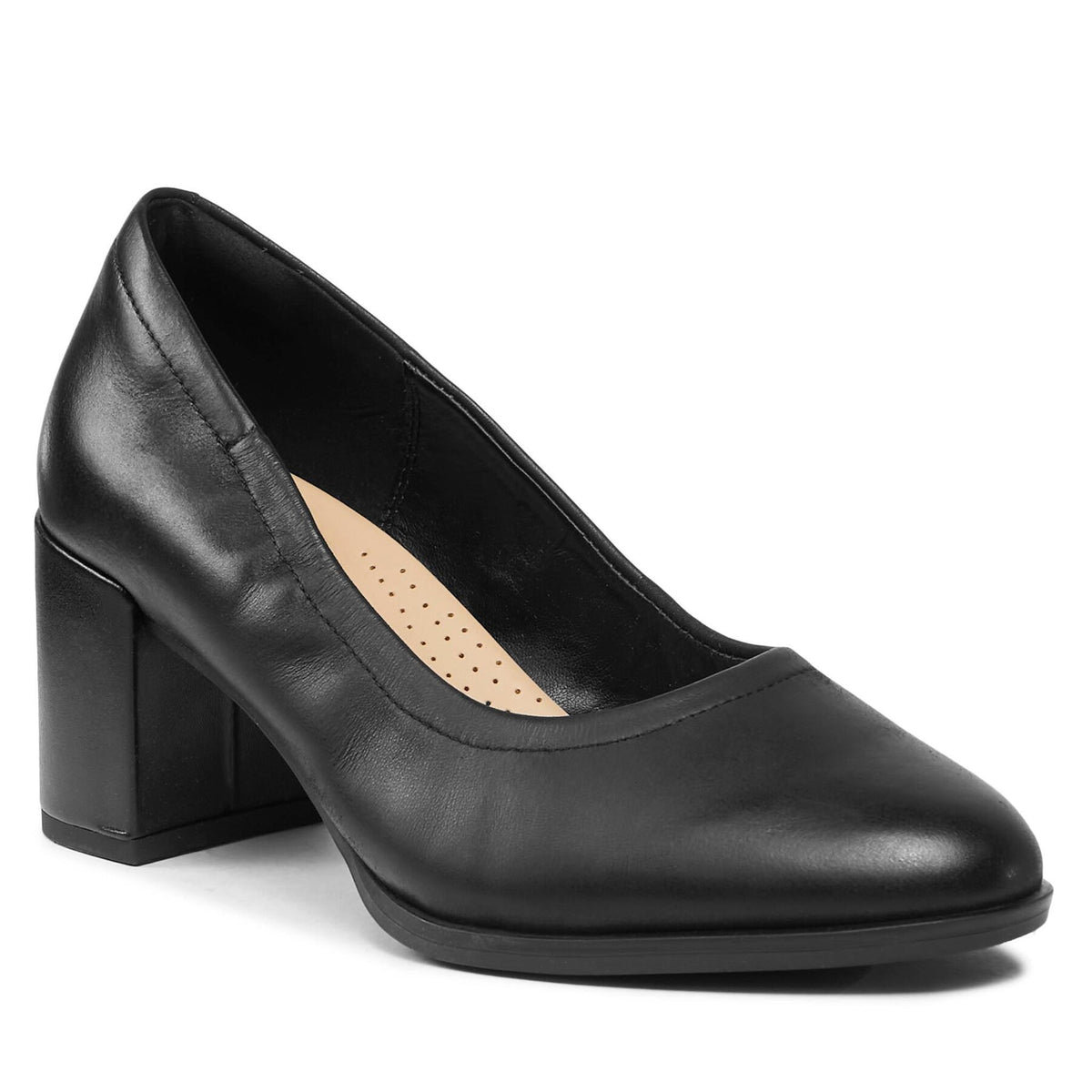 Clarks Обувки на ток Freva 55 Court 261709644 Черен