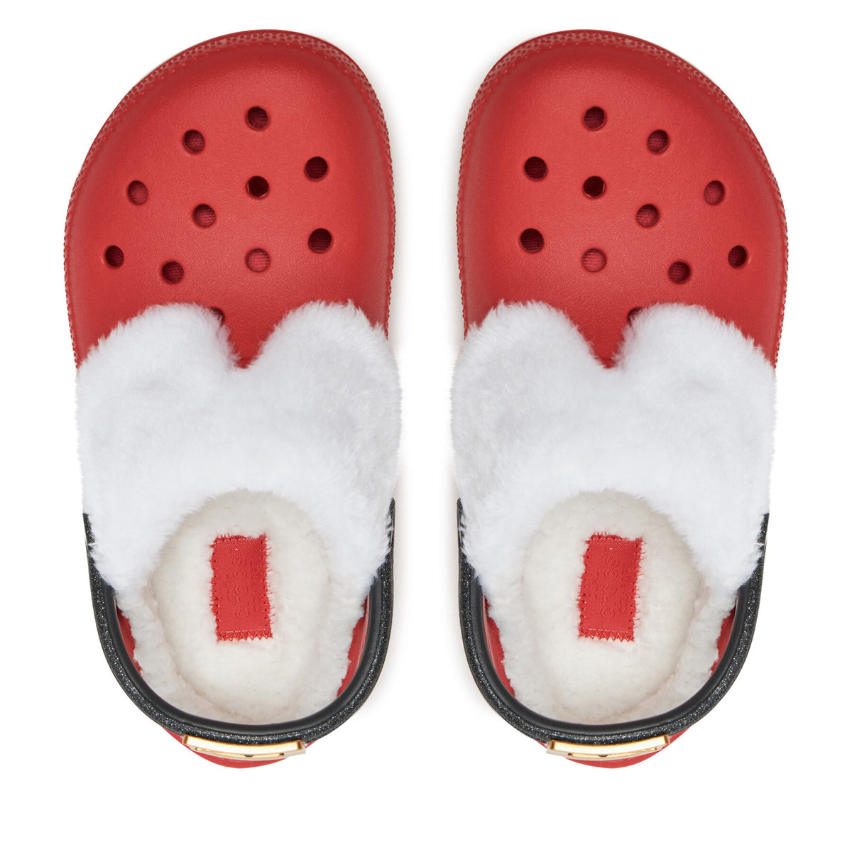 Crocs Чехли Classic Lined Santa Clog 210933 Червен