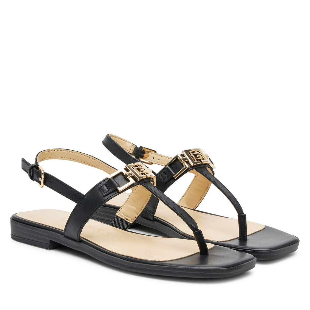 Guess Сандали FLJREL LEA21 Черен