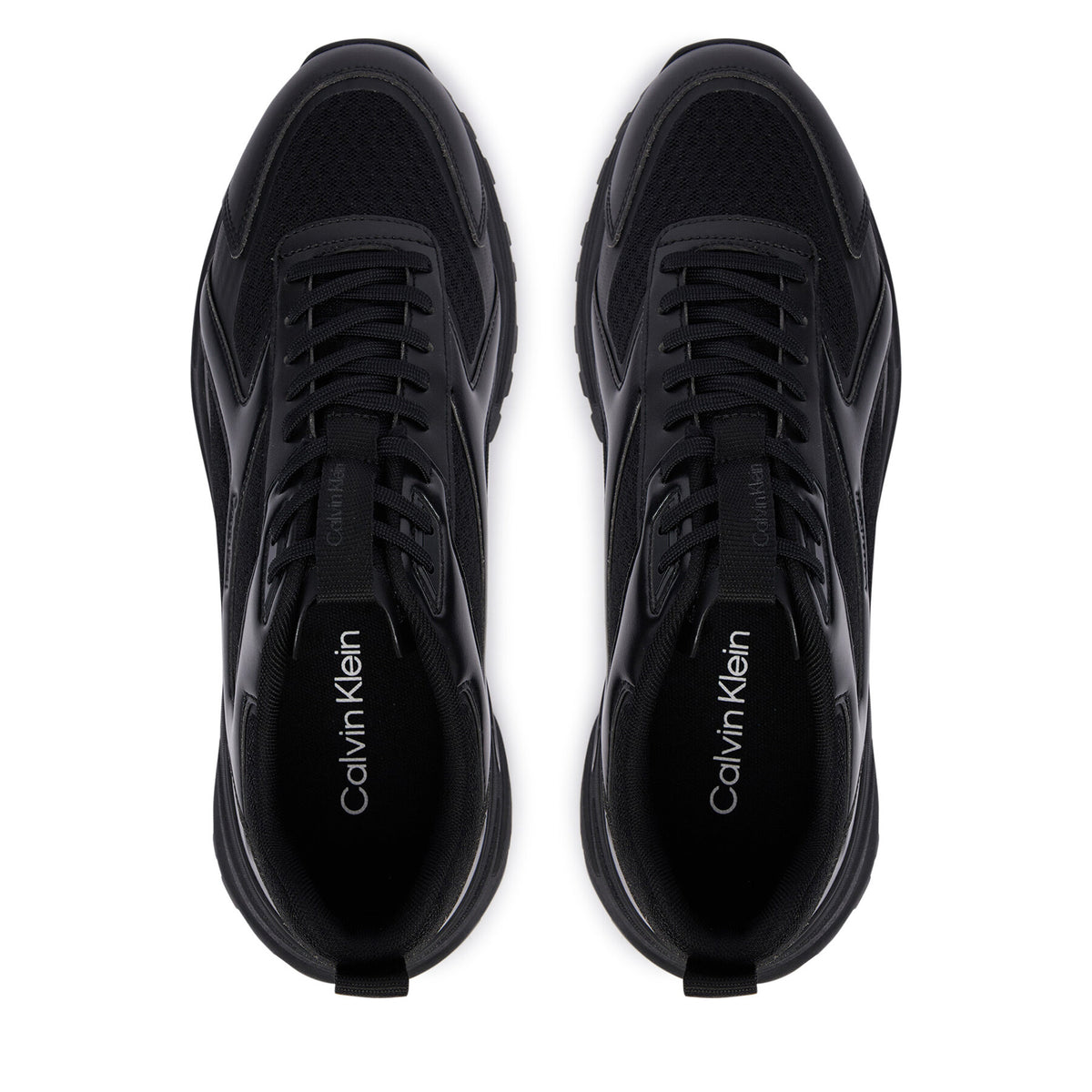 Calvin Klein Сникърси Hike Runner Ckstripe Met Mix Mat HM0HM02341 Черен
