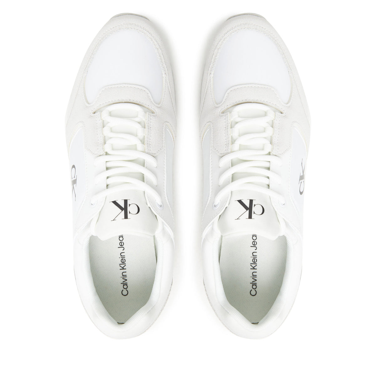 Calvin Klein Jeans Сникърси Retro Runner Sock Lace Up Ny-Su YM0YM01326 Бял