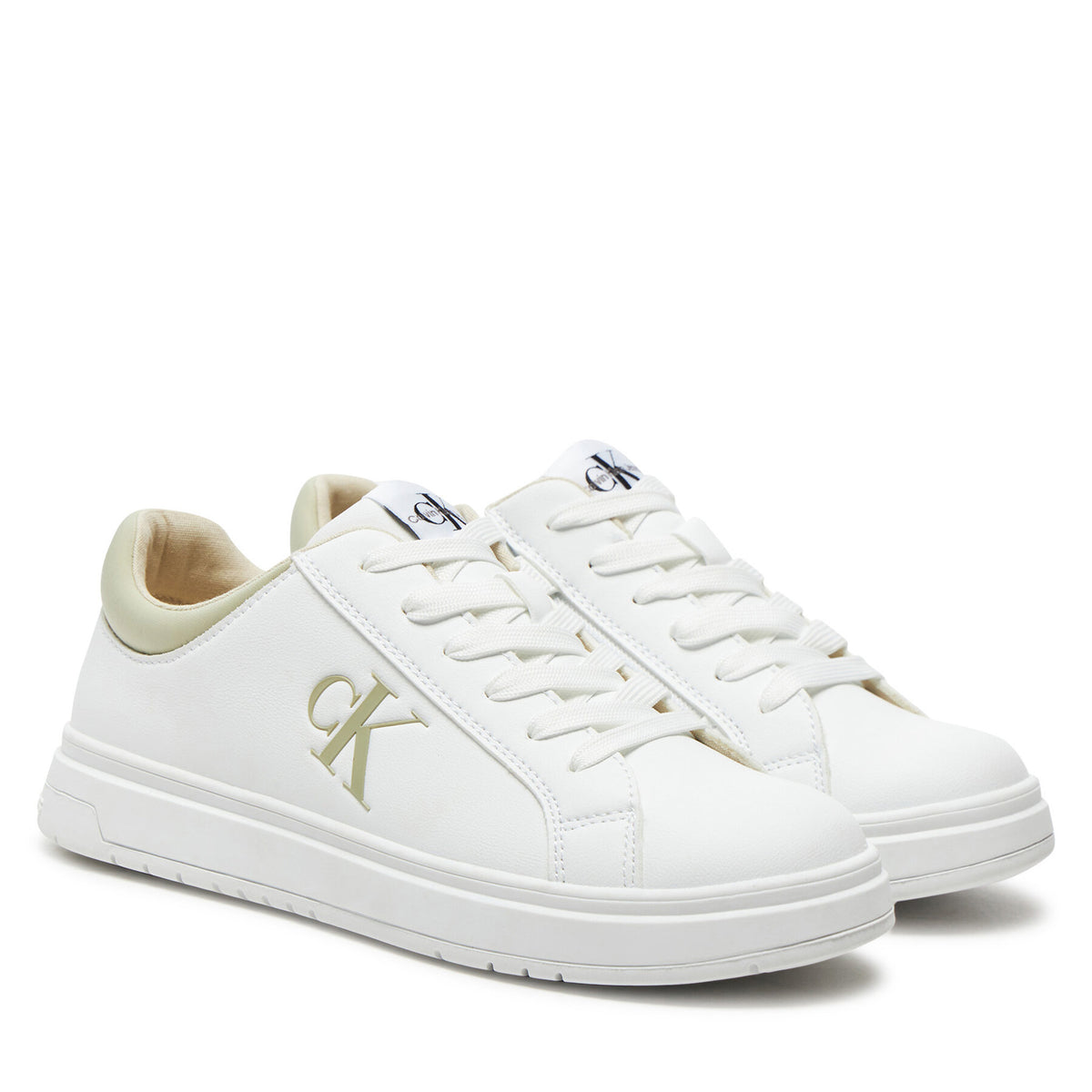 Calvin Klein Jeans Сникърси Low Cut Lace-Up Sneaker V3X9-81058-1464 S Бял