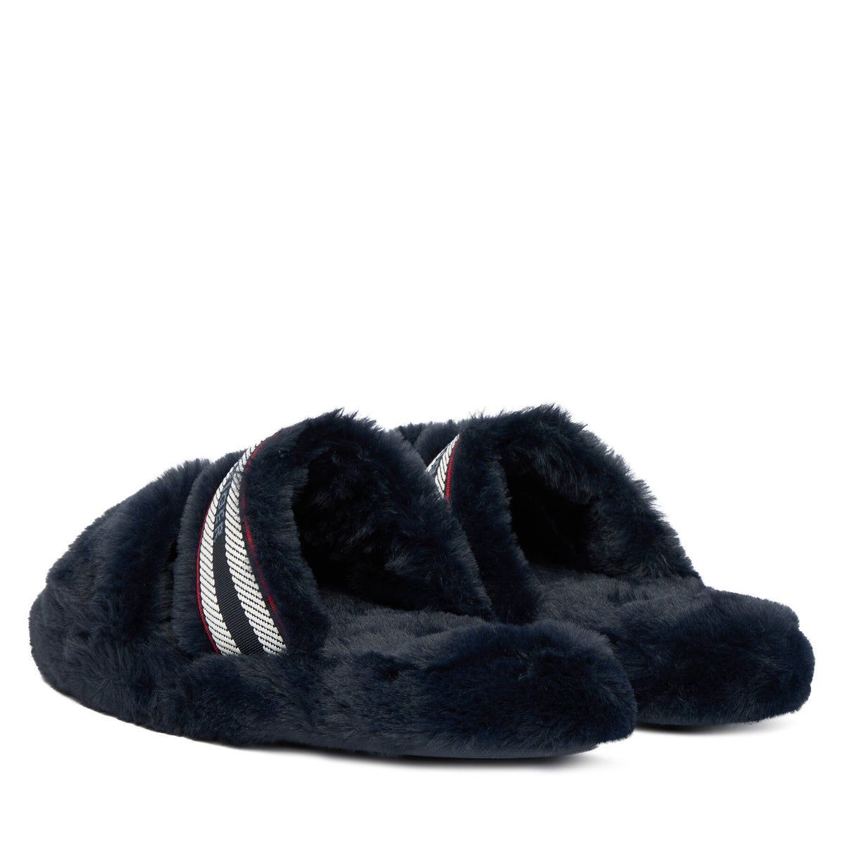 Tommy Hilfiger Пантофи Hilfiger Fur Slipper FW0FW08854 Тъмносин