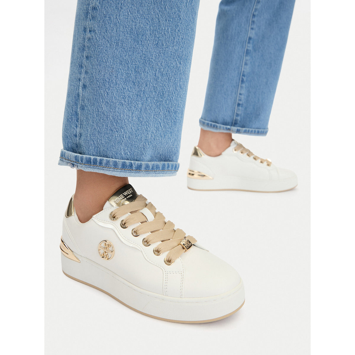 Nine West Сникърси EO-SS26-3C605 Бял