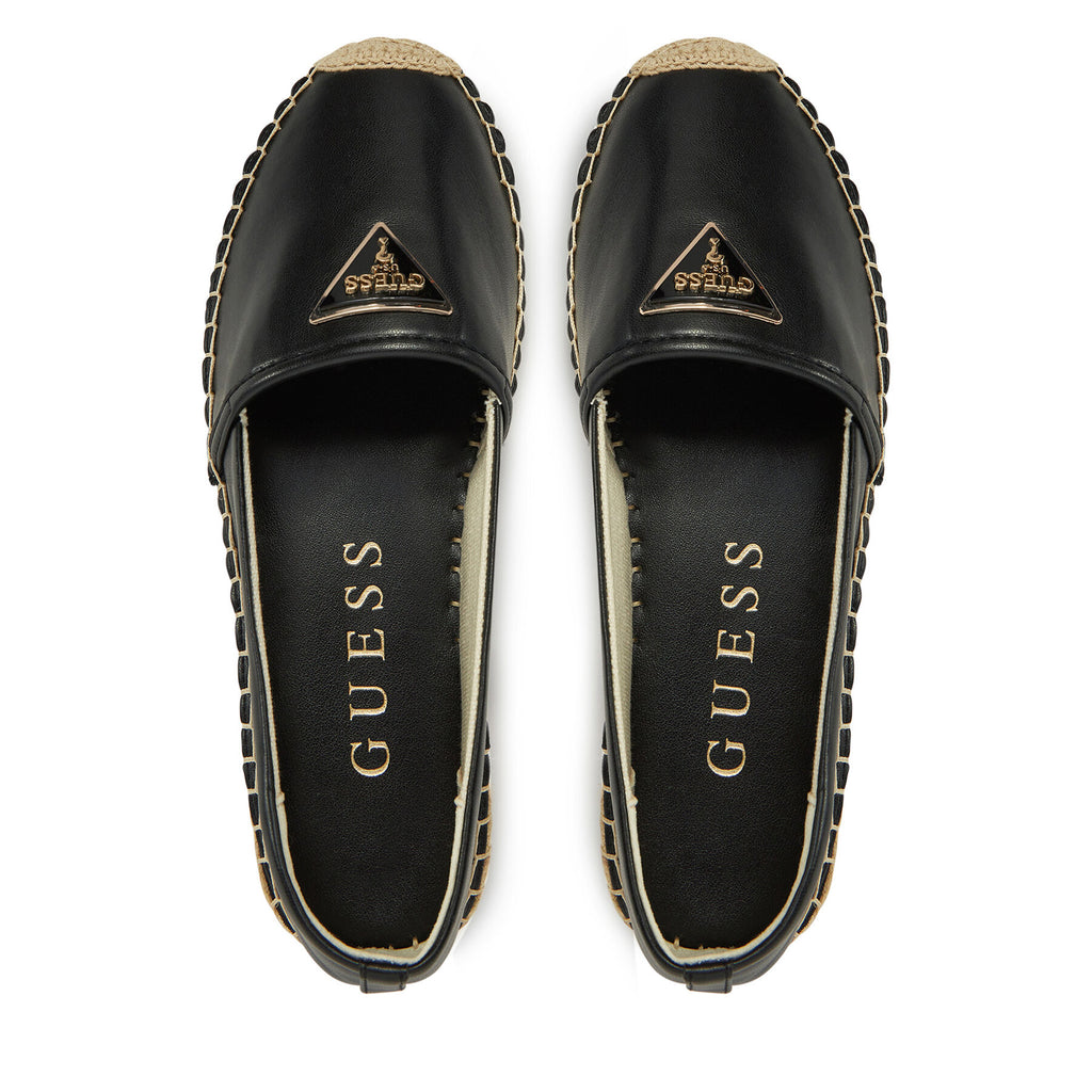 Guess Еспадрили FLJLND LEA14 Черен