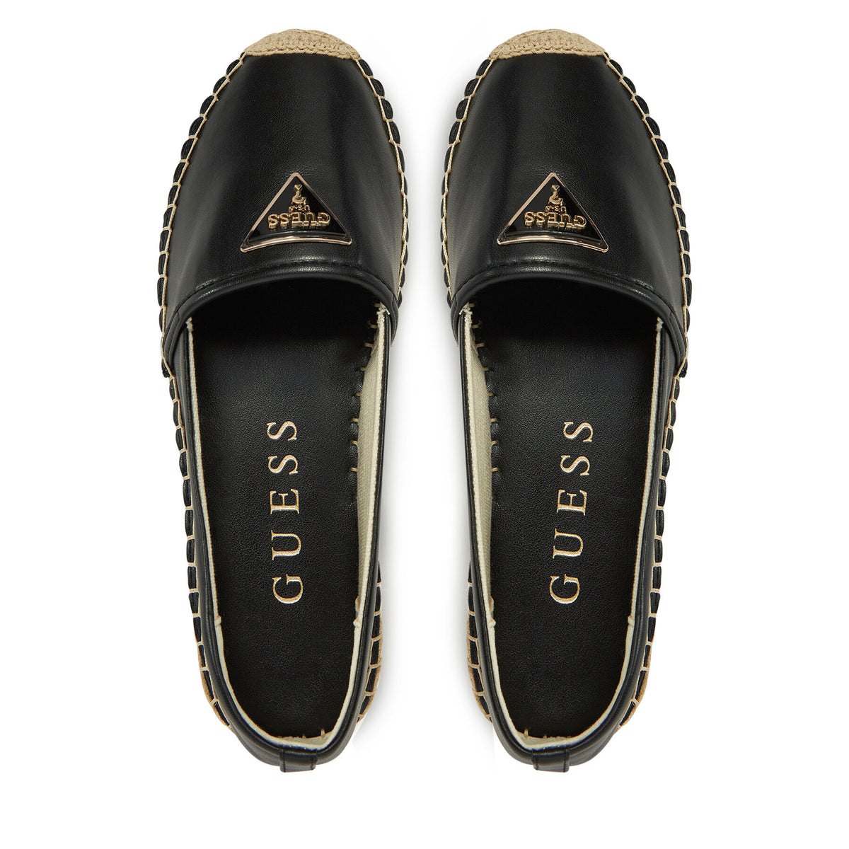 Guess Еспадрили FLJLND LEA14 Черен