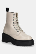 Кожени кубинки Tommy Jeans TJW CHUNKY SHINY LEATHER BOOT