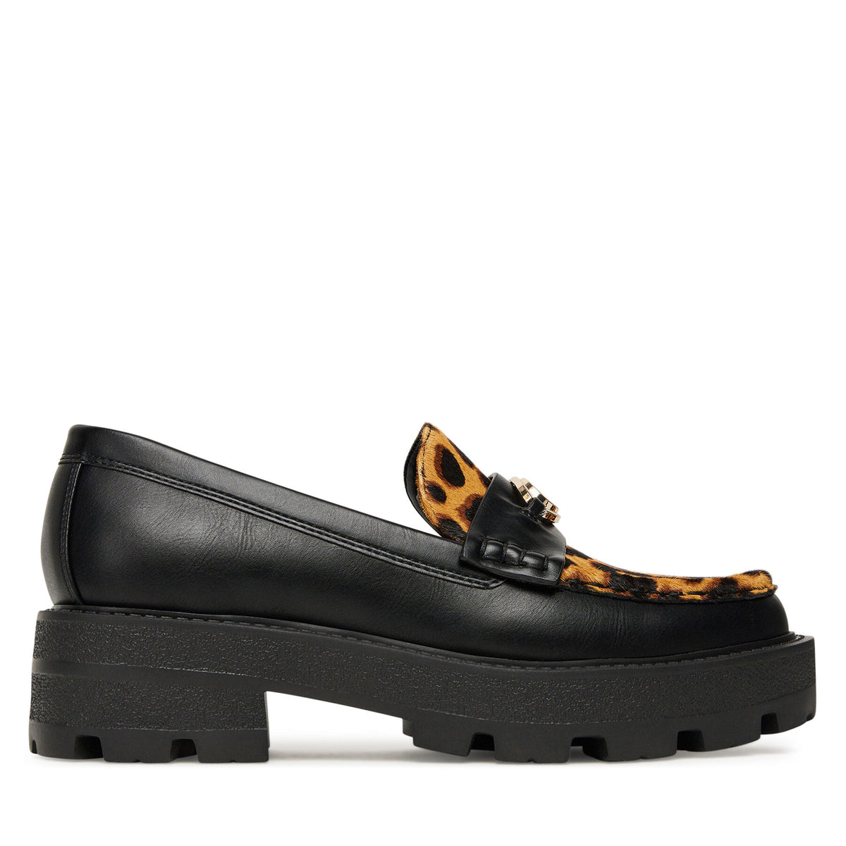 Guess лоуфъри с дебела подметка FLTYK2 LEP14 Черен