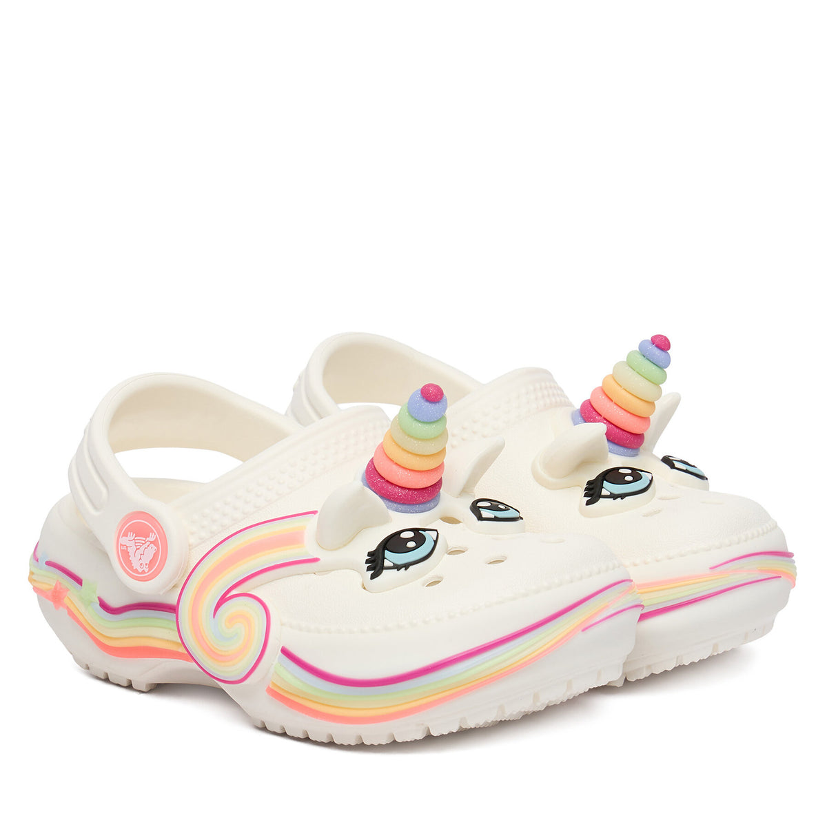 Crocs Чехли Toddler Crocs Iam Unicorn Lights Classic Clog 212508 Бял