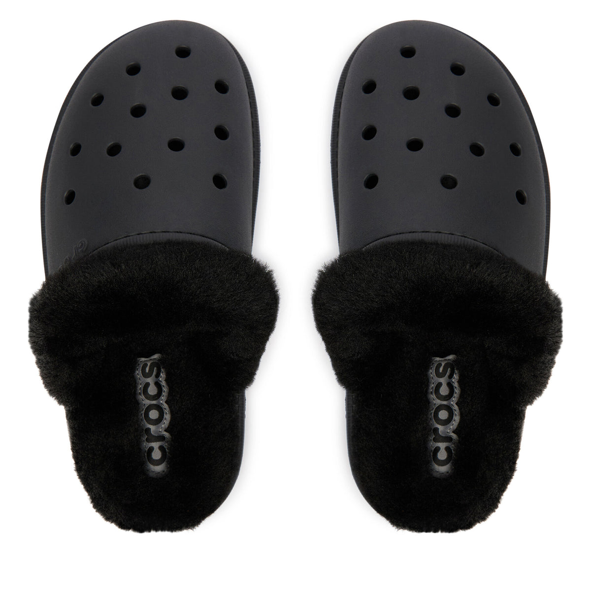Crocs Пантофи Classic Fuzz Scuff 212143 Черен