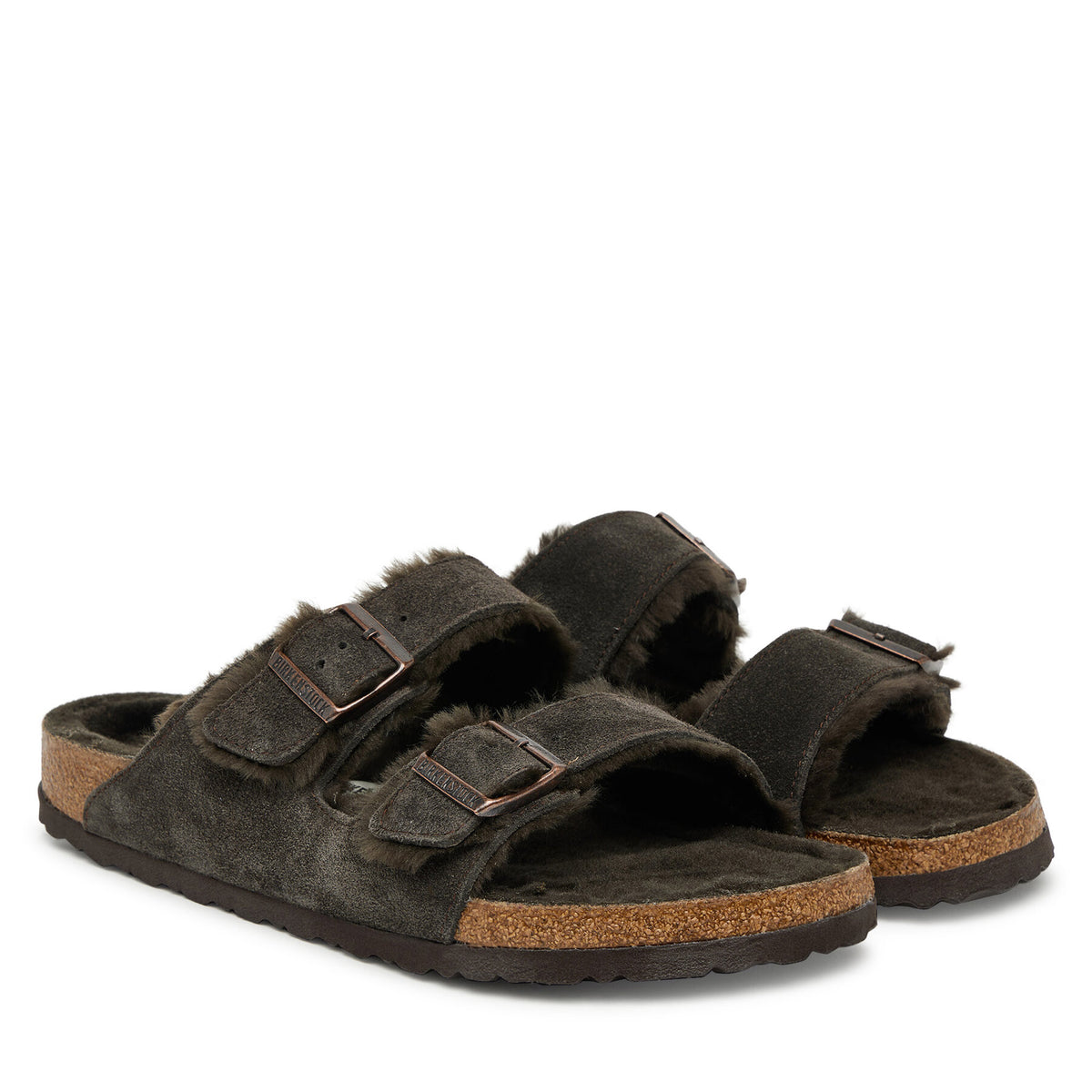 Birkenstock Чехли Arizona Shearling 1020566 Кафяв