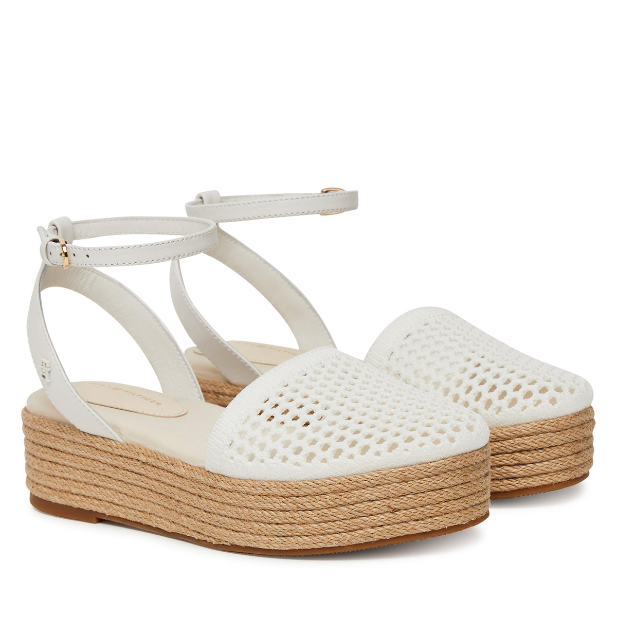 Tommy Hilfiger Еспадрили Knit Mesh Espadrille Platform FW0FW08743 Бял