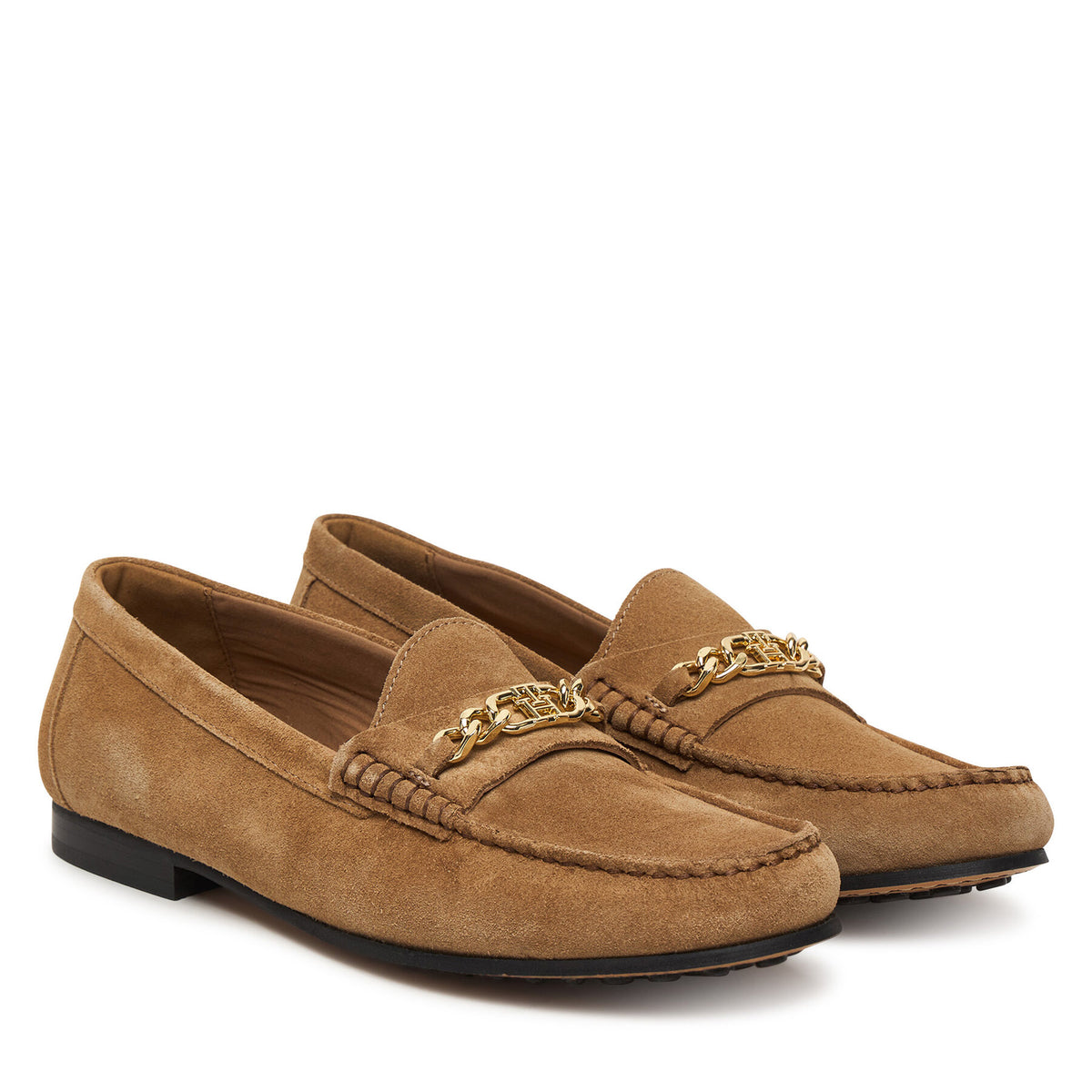 Tommy Hilfiger Мокасини Th Chain Suede Loafer FW0FW09327 Кафяв