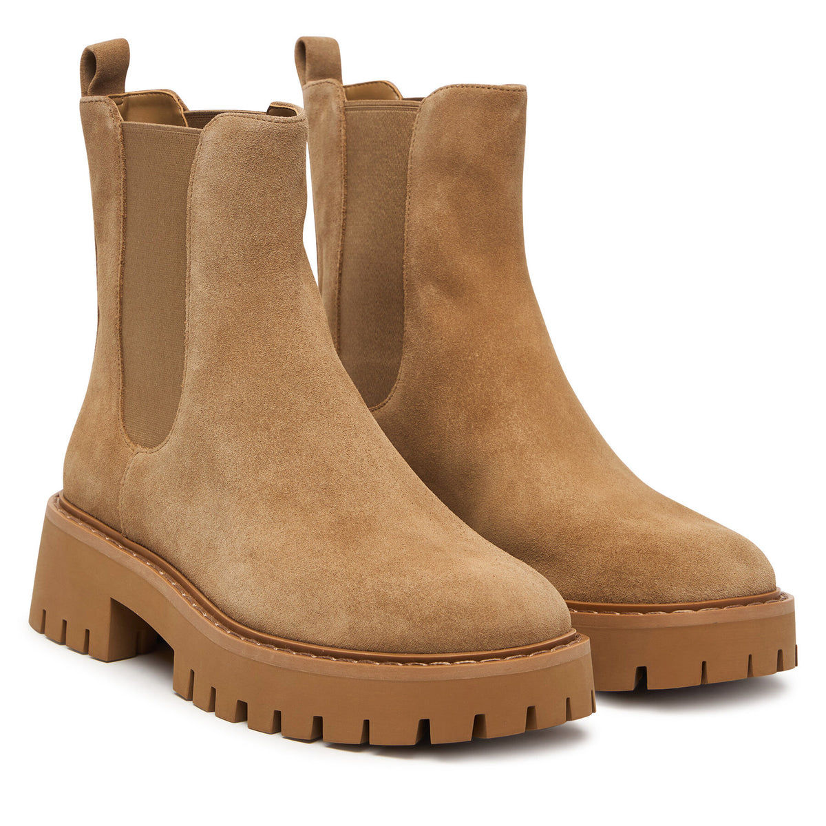MICHAEL Michael Kors Боти тип челси Asher Flat Bootie 40F5ASFE5S Бежов