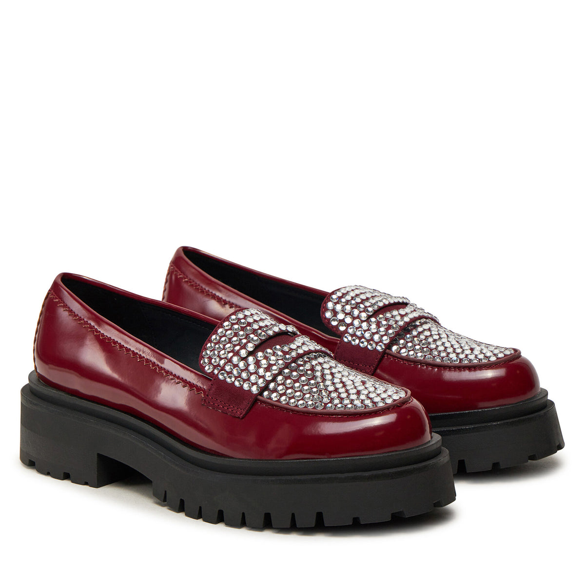 Steve Madden лоуфъри с дебела подметка Longhaul SM11003448 Бордо