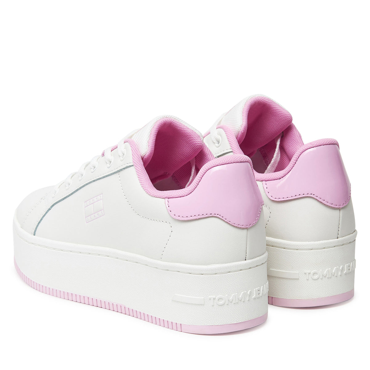 Tommy Jeans Сникърси Tjw Flatform Patent Sneaker EN0EN02864 Екрю