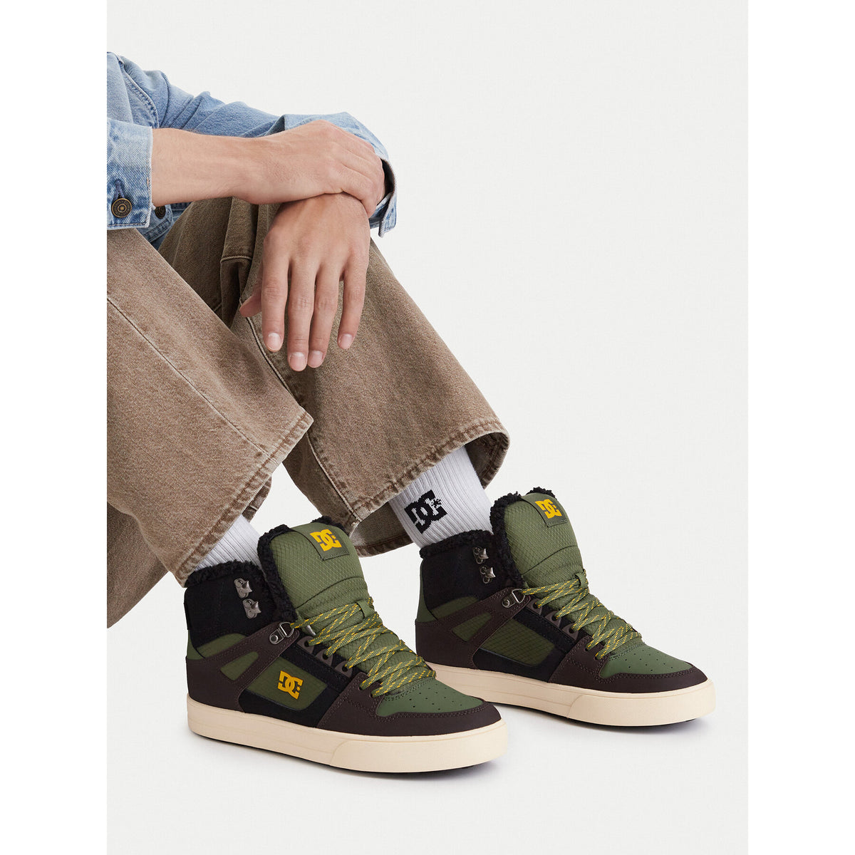 DC Shoes Сникърси EO-PURE HIGH TOP WC WNT DC01802211 Тъмнозелен
