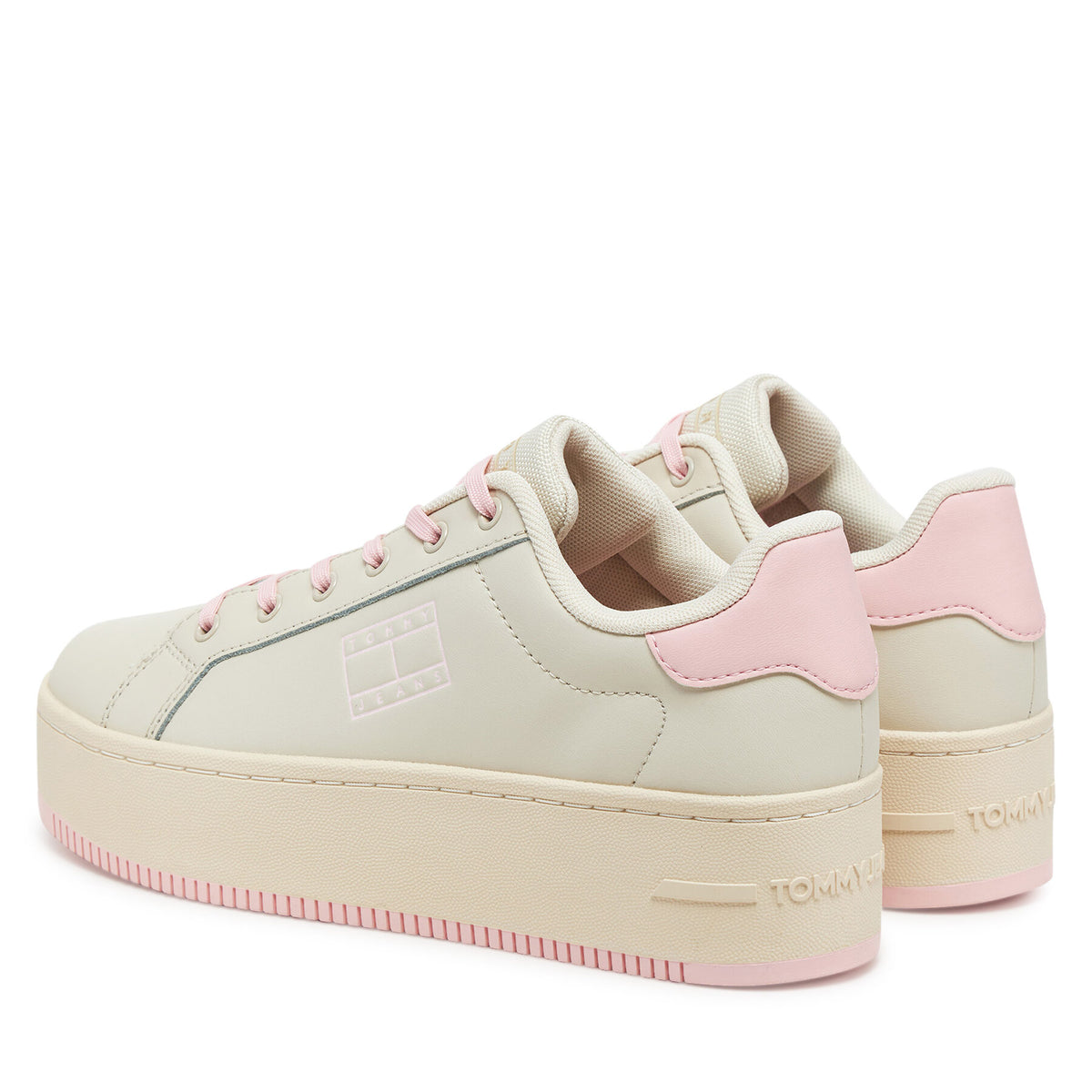 Tommy Jeans Сникърси Tjw Flatform Ess EN0EN02518 Кремав