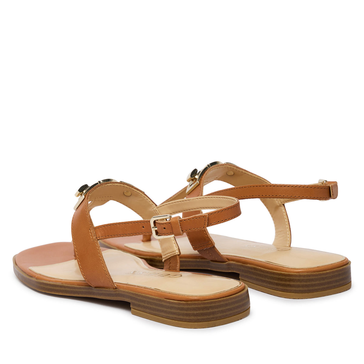 Guess Сандали FLJRMY LEA03 Кафяв
