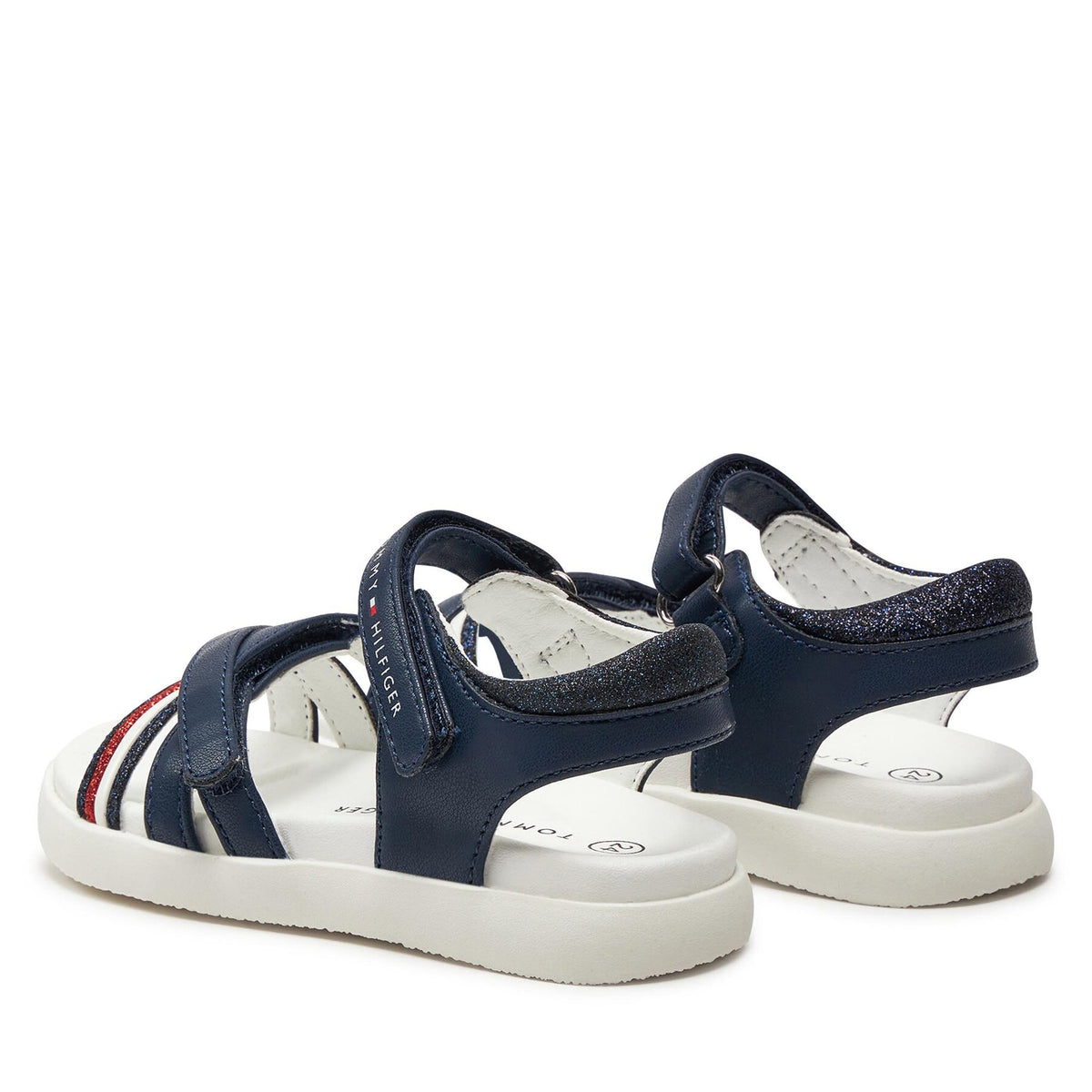 Tommy Hilfiger Сандали Strippes Velcro Sanadal T1A2-33234-0326 S Тъмносин