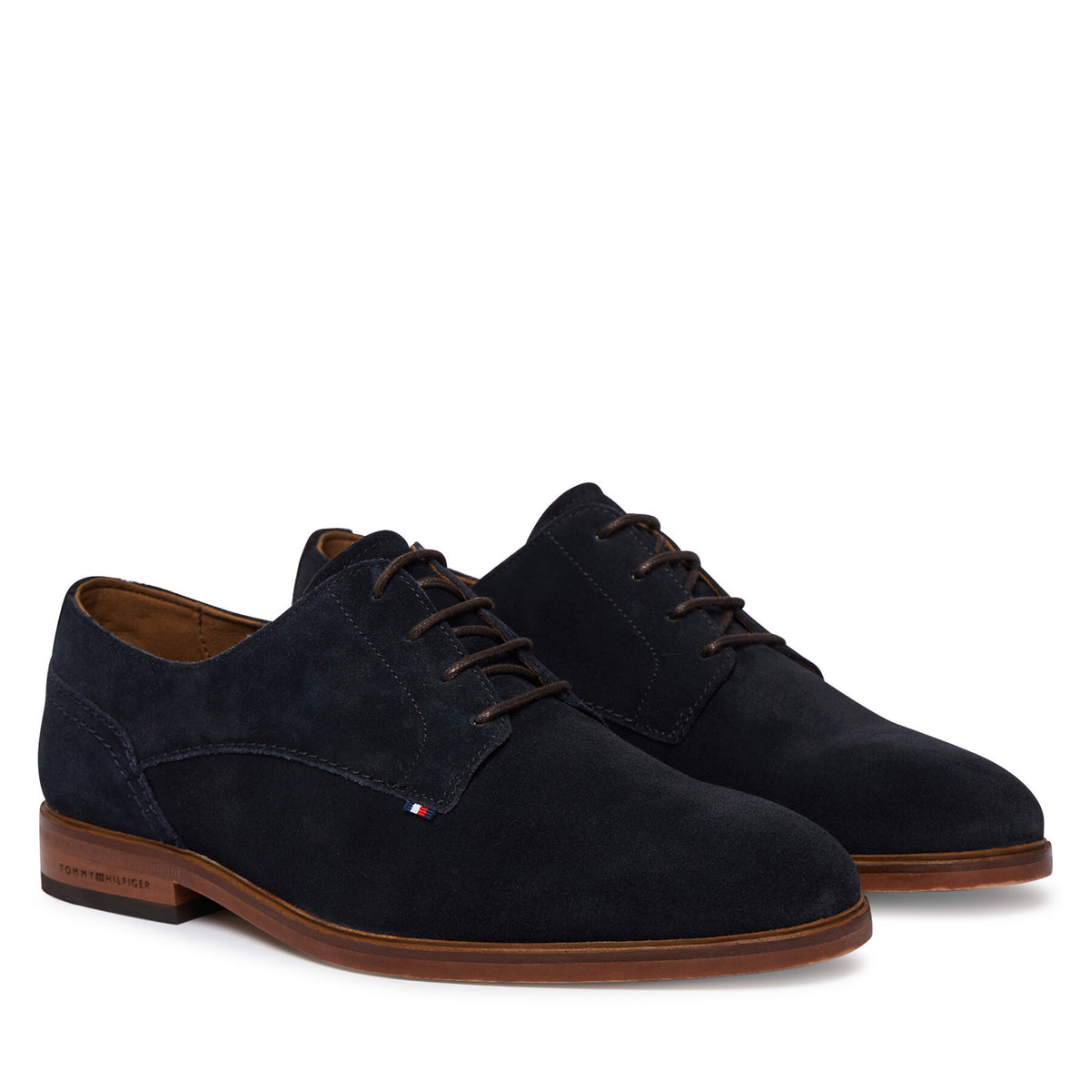 Tommy Hilfiger Обувки Hilfiger Suede Dress Shoe FM0FM05776 Тъмносин